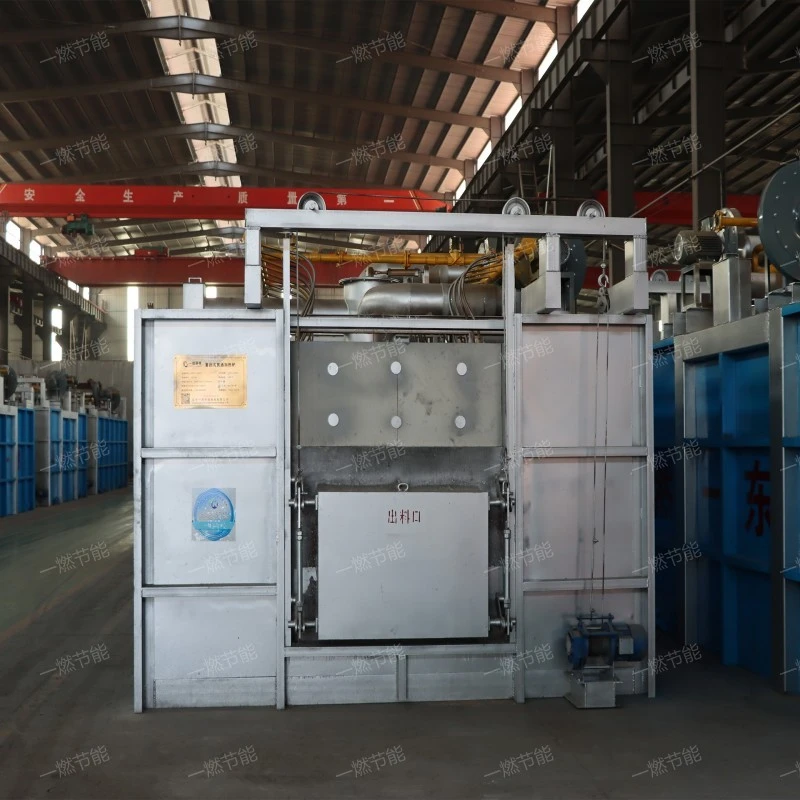 Double pass mold shell roasting furnace