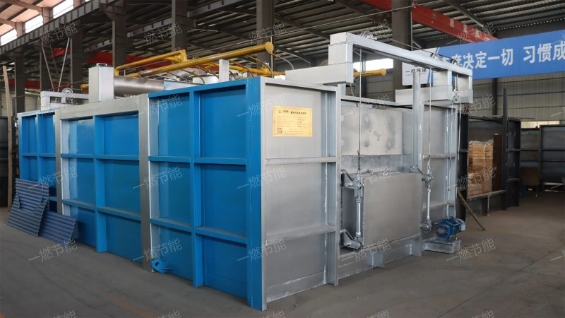 Natural gas through heating furnace