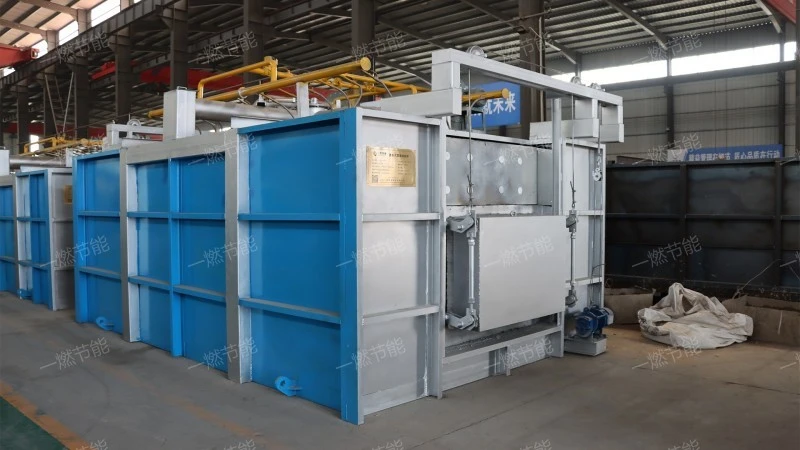 Natural gas through forging heating furnace