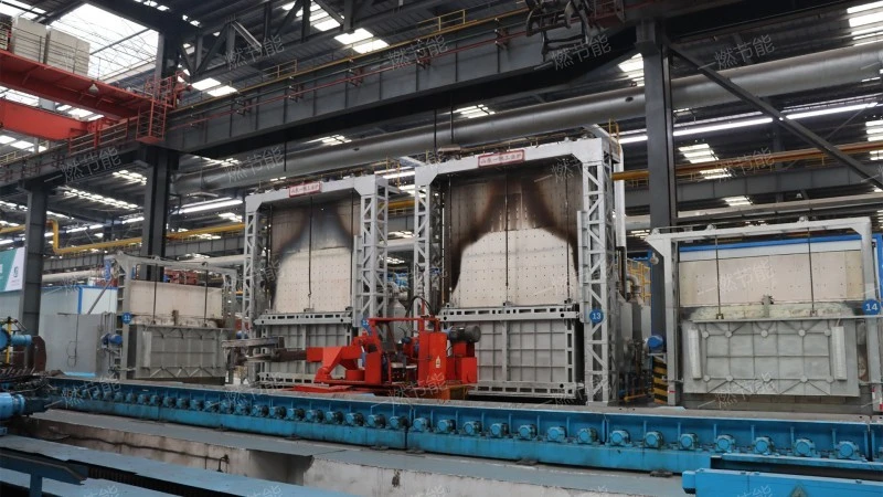 Burner heating furnace double chamber type