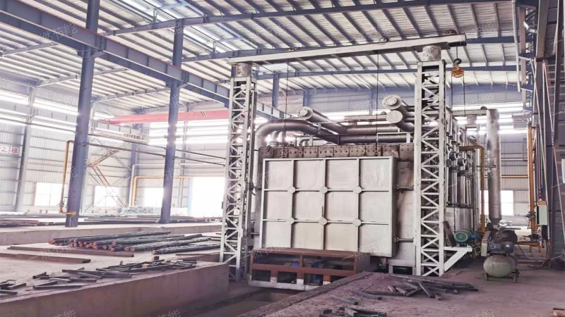 Trolley type forging furnace